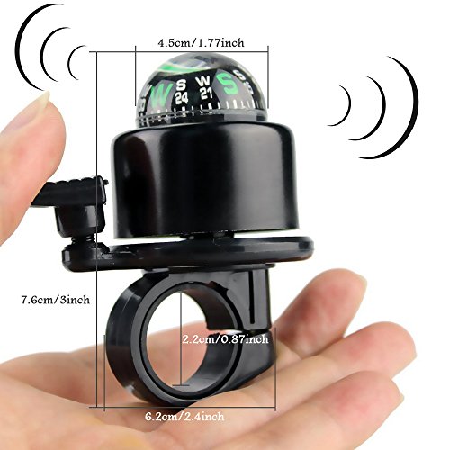 Aluminum Alloy Bicycle Bike Bell Ring Horn Accessories, Bike Bell for Adults Youth Kids MTB Bicycle Cycling Handlebar Bell Ring Horns for Riding Travel Hiking Camping Backpacking - Thumbnail 3