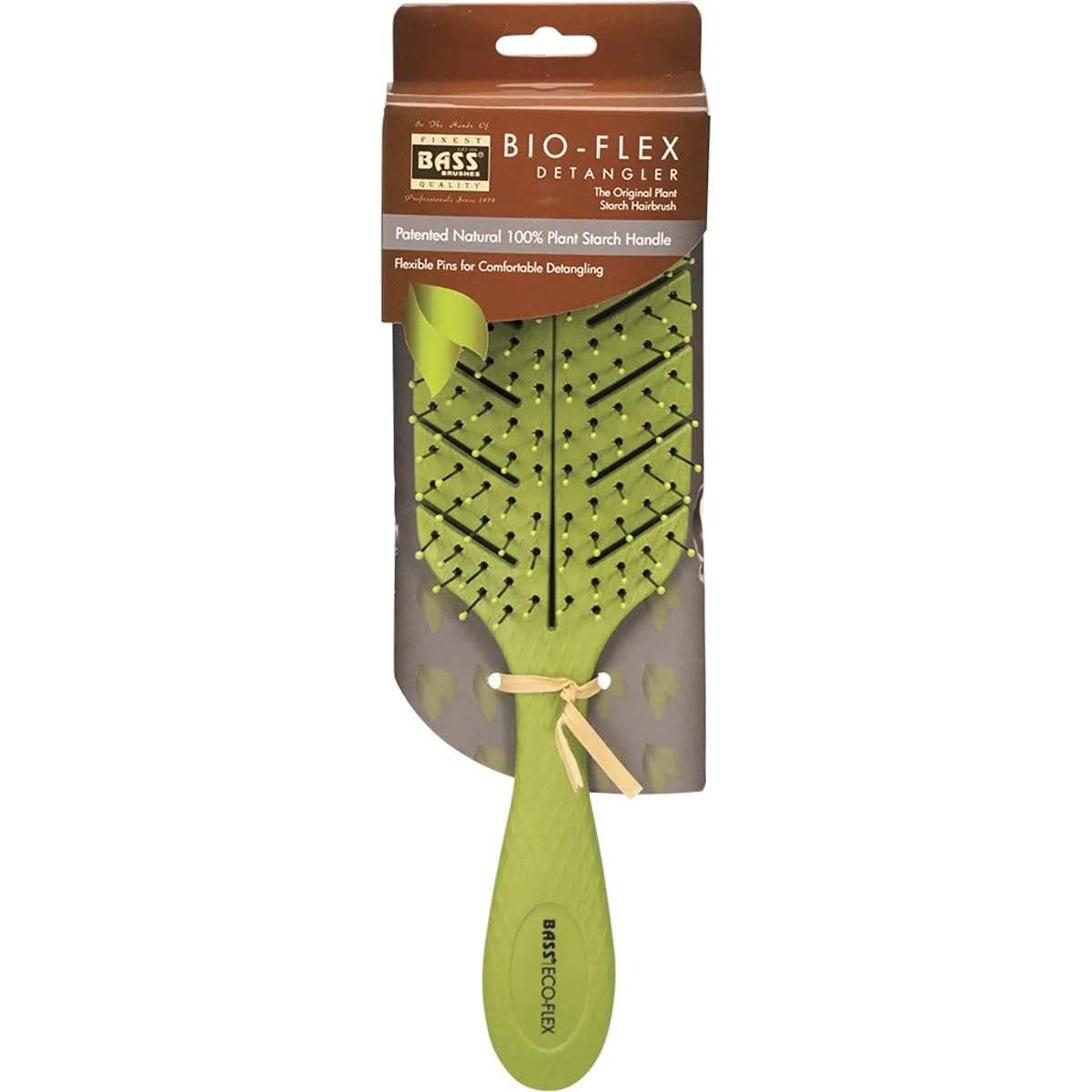 BASS Leaf Bio Flex Hair Brush (Green Leaf)