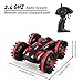 Flyglobal Waterproof RC Cars 4WD, Amphibious Remote Control Car Boat Truck Vehicles 2.4Ghz Off Road Water and Land Double Sided Rotate, 360 Degree Spins and Flips Car Summer Toys for Kids Boys, Red