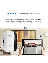 Mini repetidor WiFi, extensor de rango inalámbrico 300 Mbps punto de acceso 2,4 GHz AP alta velocidad señal Booster con puerto Ethernet WiFi señal Internet