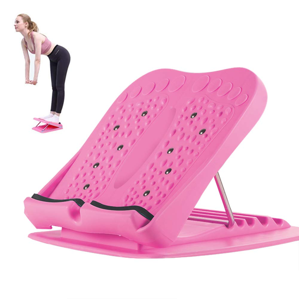 YGMXZL Yoga Adjustable Slant Board,Home Leg stretch plate Ankle Incline Board Leg Exercise Foot Calf Stretcher,For Muscle Calf Stretch Fitness Sports (Pink) — image 1