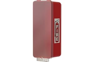 Krollen Industrial Red Surface-Mounted Fire Extinguisher Cabinet with Clear Pull-Cover for 2 1/2 lb. or 5 lb. Fire Extinguishers