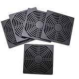 JETEHO 5 Pack 120mm Cooling Fan Filter Plastic Dustproof Case Fan Dust Filter Guard Grill Protector Cover