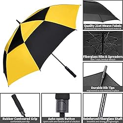 MRTLLOA Automatic Open Golf Umbrella, Extra-Large