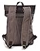 Gootium Vintage Canvas Real Leather Backpack Rucksack/ 15-inch Laptop Bag, Unisex, Coffee
