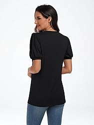 AUTOMET Womens Summer Tops Short Sleeve Shirts