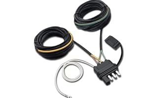 Walquicks 22FT 4 Pin 5 Wire Trailer Wiring Harness with PVC Protective Tube, 4 Way Flat Trailer Connector, Trailer Lights and