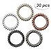Waloden 30 Pieces Spiral Hair Ties Phone Cord Hair Ties Elastics Hair Bands 5 Colors
