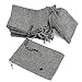 Burlap Gift Bags with Drawstring 6.7 x 4.7 for Wedding Party Favors Craft Jute Sacks Project Christmas Presents Jewelry Pouches Pack of 24 (Gray)