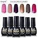 FairyGlo 6 Pcs Color Gel Nail Polish UV LED Soak Off Shiny Manicure Varnish Nail Art Starter Kit Long Lasting Beaurty Wearing Top Base 7ml 00001