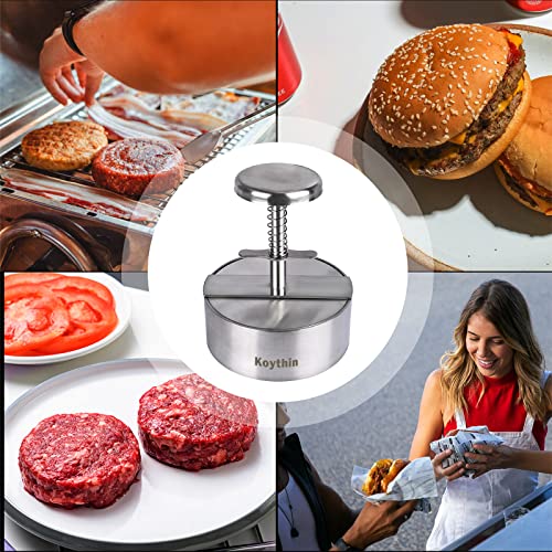 Koythin Burger Press, Adjustable Hamburger Patty Maker, Non Stick