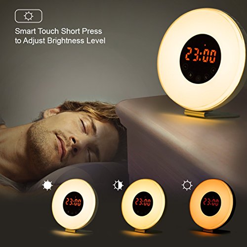 Sunlight-Alarm-ClockBest-Sunrise-Wake-Up-Light-with-6-Nature-Sounds-For-Heavy-SleepersFM-Radio-Touch-Control-With-USB-Charger-Sunset-Simulator-Alarm-Clock
