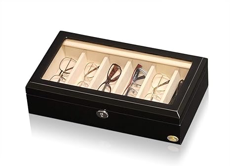 Amazon Co Jp Abies アビエス Glasses Case メガネケース 6本収納 ピアノブラック 服 ファッション小物