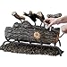 Terra Flame Gel Log Set Fireplace Insert, 24 Inch, Brown