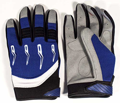 Race-Driven ATV MX Off Road Silicone Fingertip Riding Gloves Blue 2XL