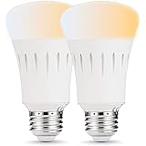LOHAS A19 LED Wifi Smart Bulb, 9 W(60 W Equivalent) E26 Dimmable WiFi LED, Tunable White (2000K - 6500K), Remote&Voice Control, General Purpose Decoration, Compatible with Alexa and Google Home 2Pack