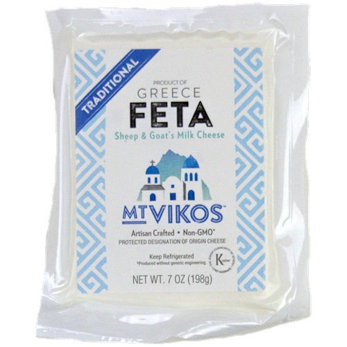 Feta Cheese, Mt Vikos, 7 oz. (4 pack) (Best Greek Feta Cheese)