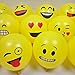 Jofan 100 Pack Latex Emoji Smiley Face Balloons 12 inches Yellow Emoji Balloon for Kids Birthday Party Favors