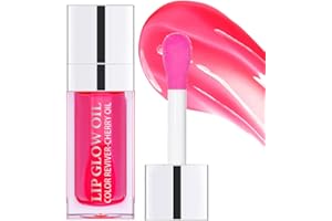 Eliversion Hydrating Lip Glow Oil, Moisturizing Lip Oil Gloss, Transparent Tinted Lip Balm, Transparent Toot Lip Oil, Plumping Lip Gloss, Long Lasting Nourishing Non-sticky (Cherry)