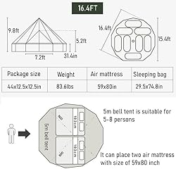 Outdoor Luxury Waterproof Oxford 13FT 16FT 20FT