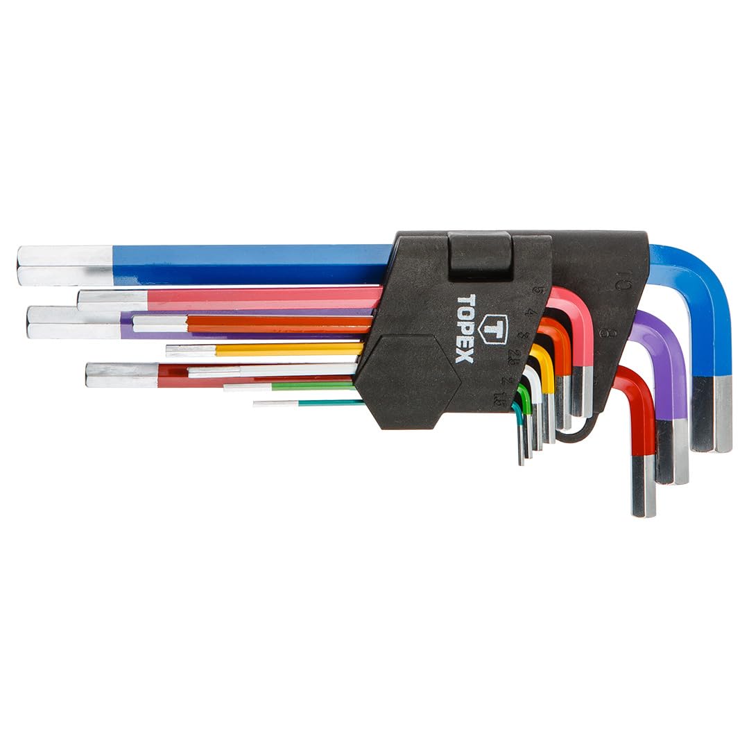 TOPEX 35D966 Hexagon Key Set of 9 Multi-Coloured