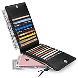 Realer Women's Bifold Multi Card Case Purse Organizer Thin Gift Wallet with Zipper Pocket