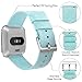 EZCO Compatible Fitbit Versa Bands, Woven Fabric Breathable Watch Strap Quick Release Replacement Wristband Accessories Compatible Fitbit Versa Smart Watch Women Man, Aqua