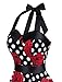 Dressystar Vintage Polka Dot Retro Cocktail Prom Dresses 50's 60's Rockabilly Bandage Black White Rose S