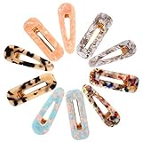 Hair Clips for women Hair Accessories 10Pcs Acrylic Resin Walkbee Gifts Fashion Geometric Crocodile Hair Clips