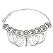 idealway Vintage Waist Chain Hollow Carving Rhinestone Crystal Body Chain Summer Beach Body Waist Chain Jewelry (1 Silver Hotest)