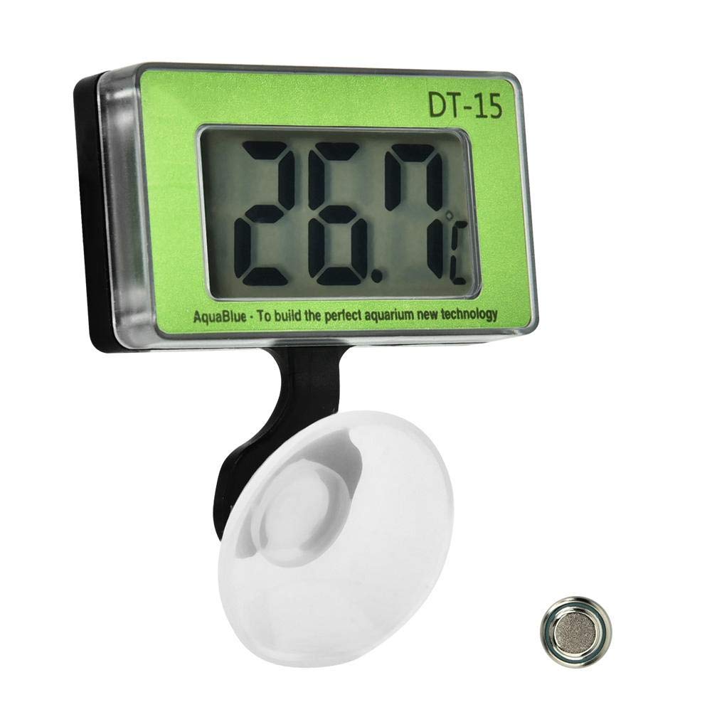 Aquarium Thermometer Submersible Fish Tank Temperature Thermometer LCD Digital Waterproof Thermometer with Suction Cup for Tropical and Marine Aquarium