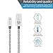 Smarty iPhone Charger MFi Certified Lightning Cable 3ft 3 Pack Nylon Braided Fast Charging & Sync Power Cord for iPhone X 8 / 8 plus 7 / 7 Plus / 6 / 6S / 6 Plus / 6S Plus / 5 / 5S / 5C /SE iPad 2 3 4