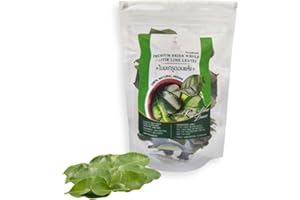 LAMOONE Premium Dried Lime Leaves spices, 1 oz (28.5g), Strong Spice Aroma, 100% Natural (ใบมะกรูดอบแห้ง), Authentic Taste