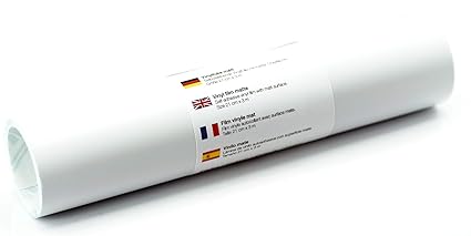 Selbstklebende Wandtattoo-/ Plotterfolie Vinylfolie matt 21 cm x 3 m, Farbe:Weiß