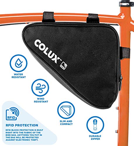 image for Colux Sport Triangle Bike Bag & Handlebar Phone Holder - Weatherproof 