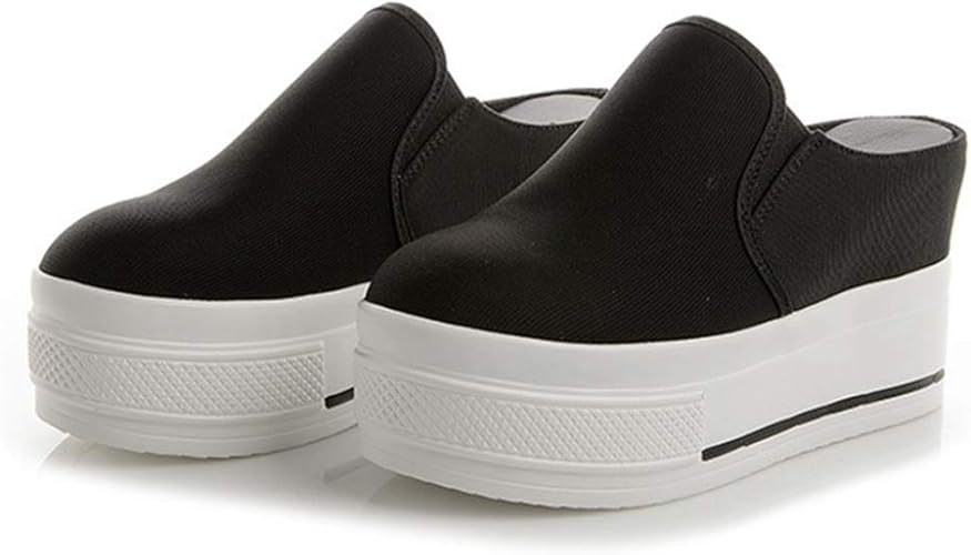 Amazon Kanna ミュール スリッポン レディーススニーカー 厚底 レディースシューズ サイドゴア インヒールシューズ インソール 靴 インソールシューズ 本革 厚底シューズ インソールスリッポン キャンバス 小さいサイズ ローファー スリッポン スニーカー