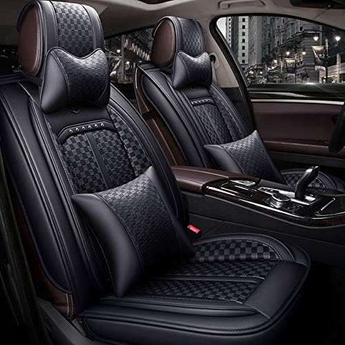 Hexiaoyi フロントシートカバー プジョー7 307 308 408 508 プロテクター車マットカバーを着座 色 Black 2