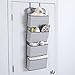 Delta Children 4 Pocket Over The Door Hanging Organizer, Easy Storage/Organization Solution - Versatile and Accessible in Any Room in the House, Grey