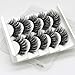 3D Mink Hair False Eyelashes with a Tweezer, Full Strips Thick Cross Long Lashes Wispy Fluffy Eye Makeup Tools, 5 Pairs