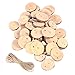 ULTNICE Wood Log Slices Round Log Discs Unfinished Predrilled Wood Pieces DIY Craft with Jute Twine 3-4CM Pack of 50