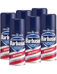 Barbasol Original Thick and Rich Shaving Cream, 7 Ounce, Pack of 6