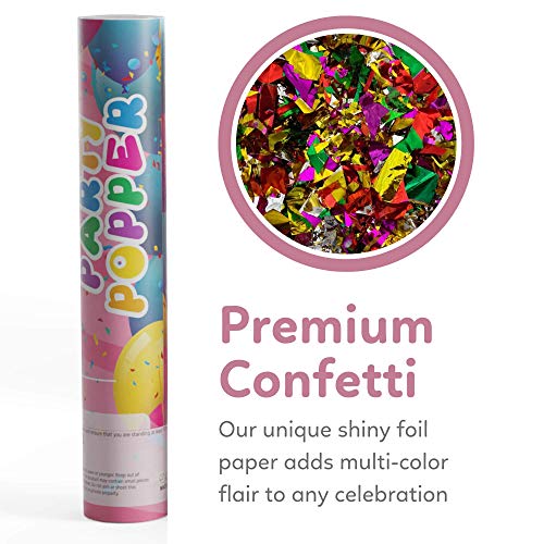 12 Pack Confetti Cannon Confetti Poppers Shiny Multicolor TUR Party