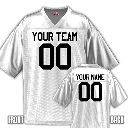 Custom Football Jersey for Youth and Adult you Design Online in Adult large in White