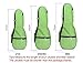 HOT SEAL Waterproof Durable Colorful Ukulele Cotton Case Bag with Storage (21in, green)