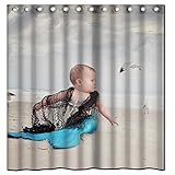Generic New Bathroom Decoration Waterproof Microfiber Fabric Mermaid Resources Shower Curtain 60