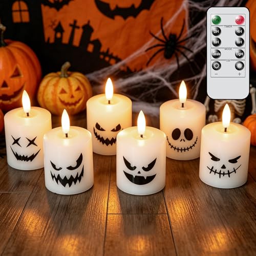 GenSwin Flameless Votive Candles Halloween