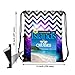 Meffort Inc Lightweight Drawstring Bag Sport Gym Sack Bag Backpack - Chevron Pattern Galaxy