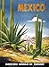 Mexico Cactus Desert White City. Vintage Travel Poster Reproduction(16.75