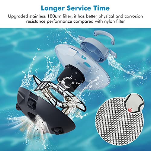 Hydrus Cordless Pool Vacuum, Robotic Pool Cleaner, Automatic Cleaner