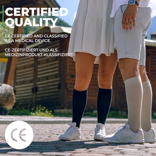 Medical Compression Socks for Men and Women 60% Organic Cotton